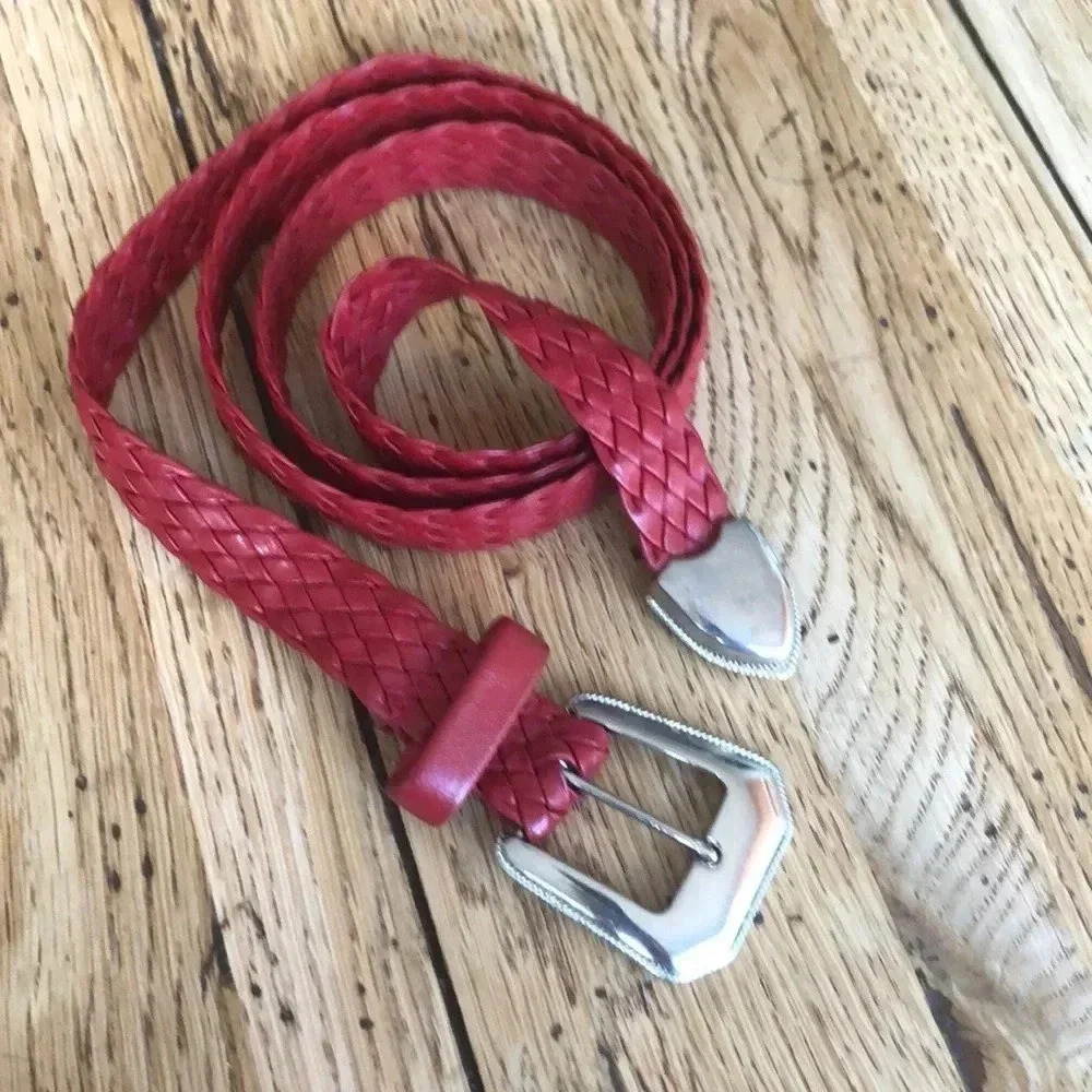 Ginnie Johansson Braided Leather Belt. 1985. Size 47